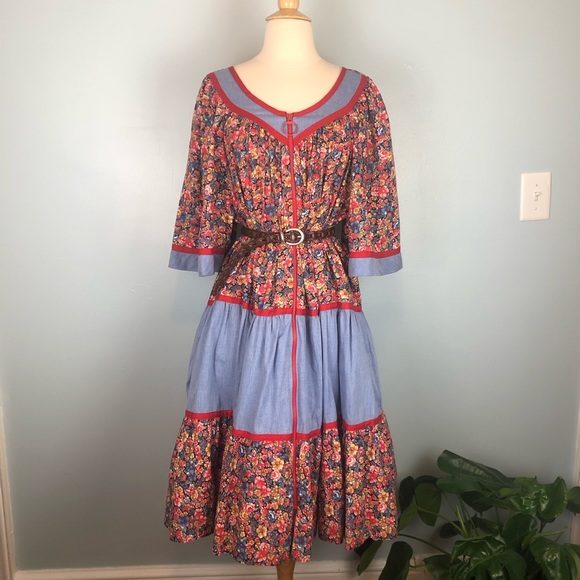 Vintage Dresses & Skirts - Vintage Smart Time Floral House Dress/Dress